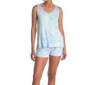 NWT betsey johnson tie dyed pjs, shorts and top, size medium